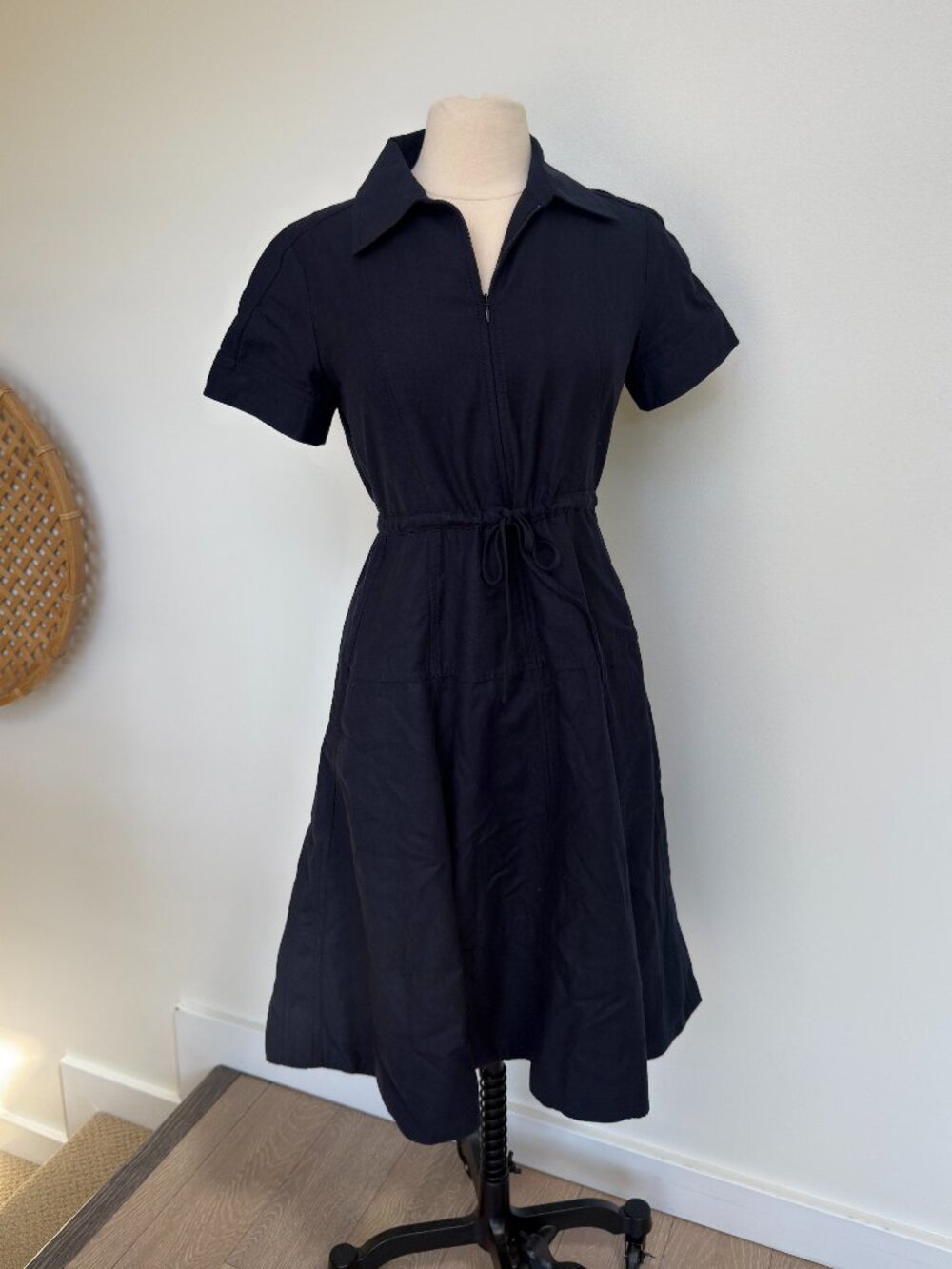 ME+EM Drawstring Midi Shirt Dress